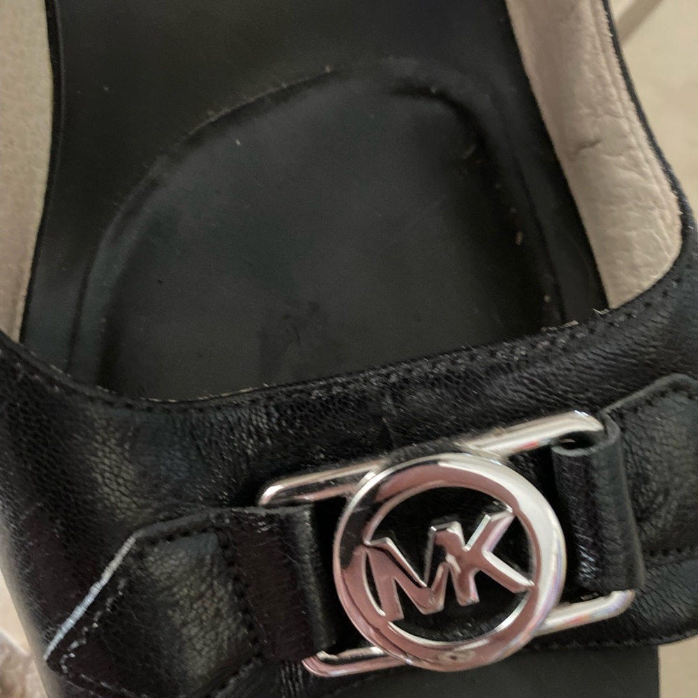 ⭐️ Sold Michael Kors charm sling platform black sandals size 11 - Picture 8 of 11